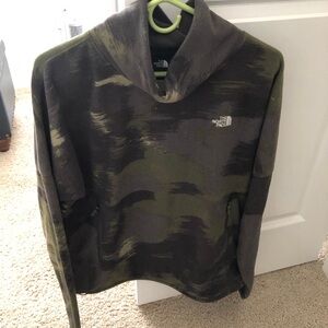 The North Face Green and Black Patterned Fleece